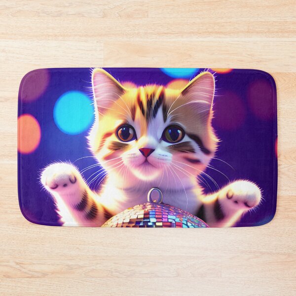 Item preview, Disco Dancing cat - Modern digital art designed and sold by Ai-michiart.