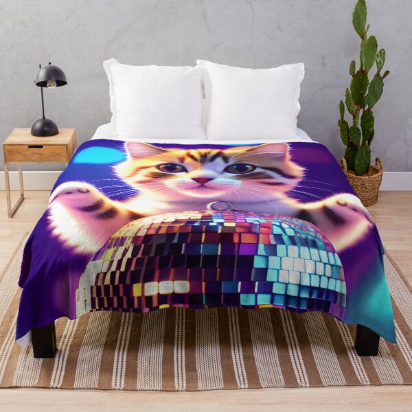 Item preview, Disco Dancing cat - Modern digital art designed and sold by Ai-michiart.