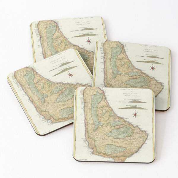 Item preview, Vintage Barbados Map (1794) Old Bajan Island Atlas designed and sold by BravuraMedia.