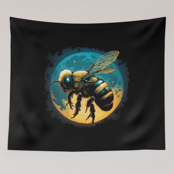 Item preview, Enchanting Night Journey: A Cool Bee in Search of Nectar designed and sold by MLArtifex.