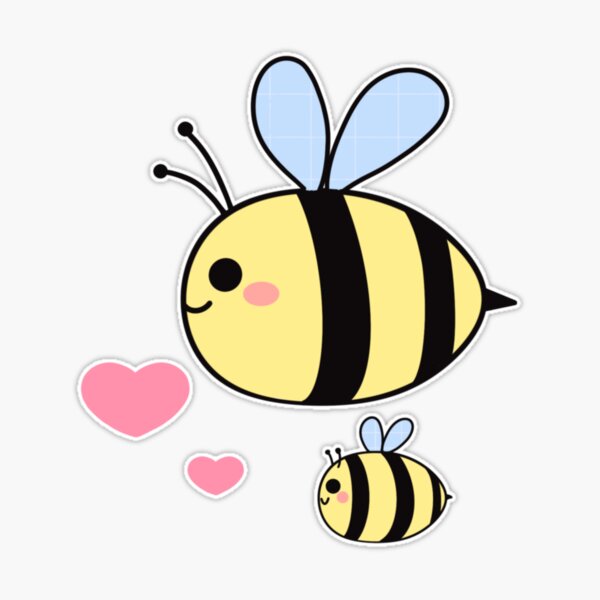 Simple bee sticker