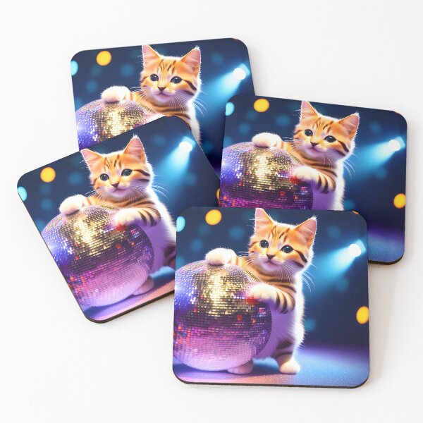Item preview, Disco Dancing cat - Modern digital art designed and sold by Ai-michiart.