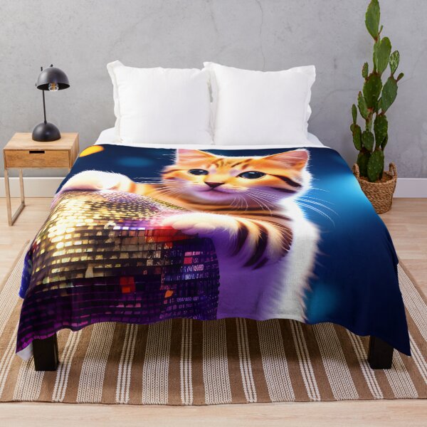 Item preview, Disco Dancing cat - Modern digital art designed and sold by Ai-michiart.