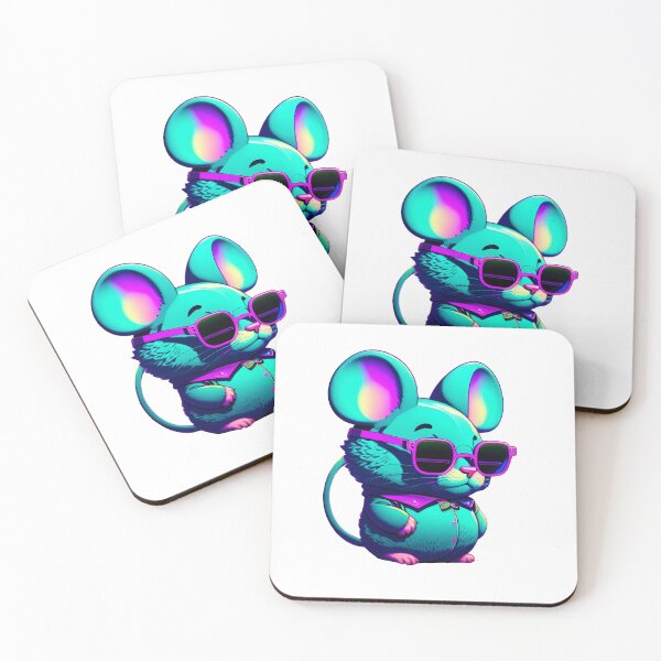 Item preview, multicolored mouse with glasses designed and sold by mr-artt.