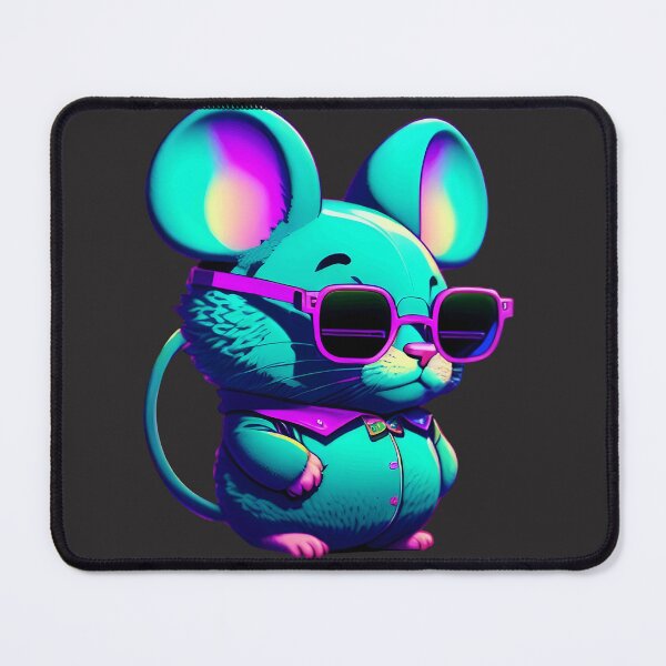 Item preview, multicolored mouse with glasses designed and sold by mr-artt.