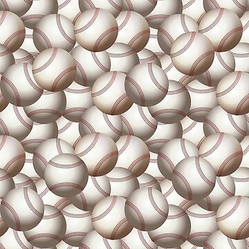 Artwork thumbnail, Baseball Ball Pattern by JoanNinjaHen