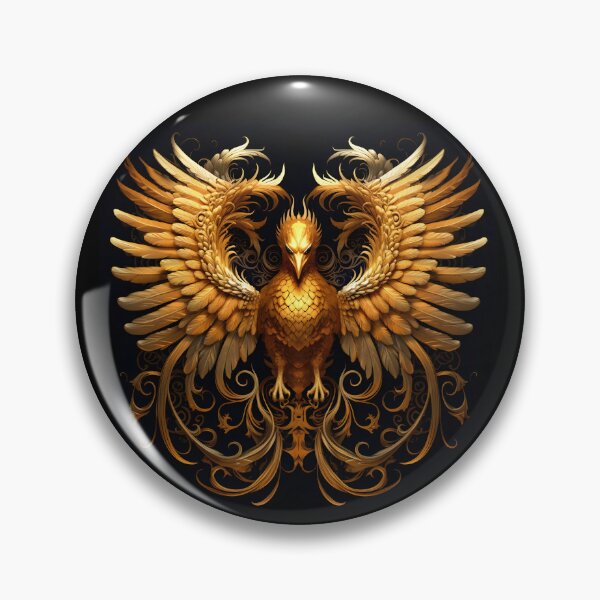 Artikelvorschau, Goldener Flug: Verziertes Phoenix-T-Shirt-Design entworfen und verkauft von Blackstylez.