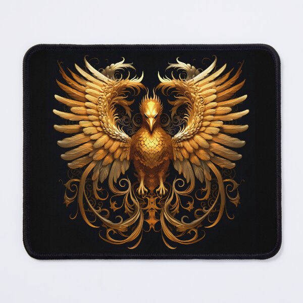 Item preview, Golden Flight: Ornate Phoenix T-Shirt Design designed and sold by Blackstylez.