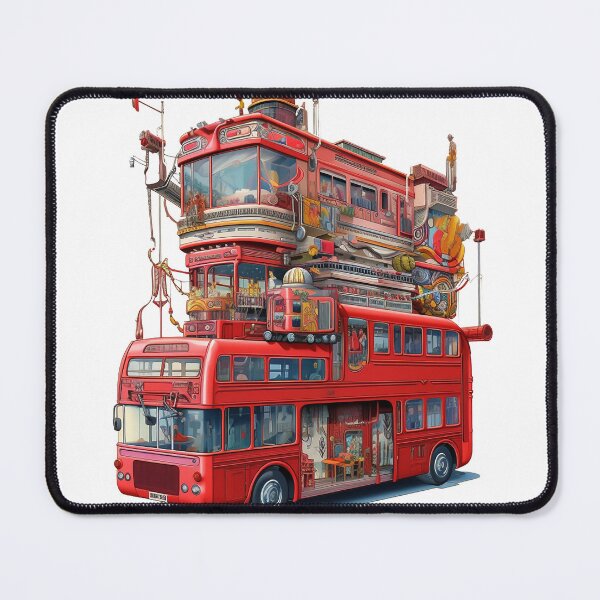 Item preview, Psychedelic London Red Bus designed and sold by WallGarden.