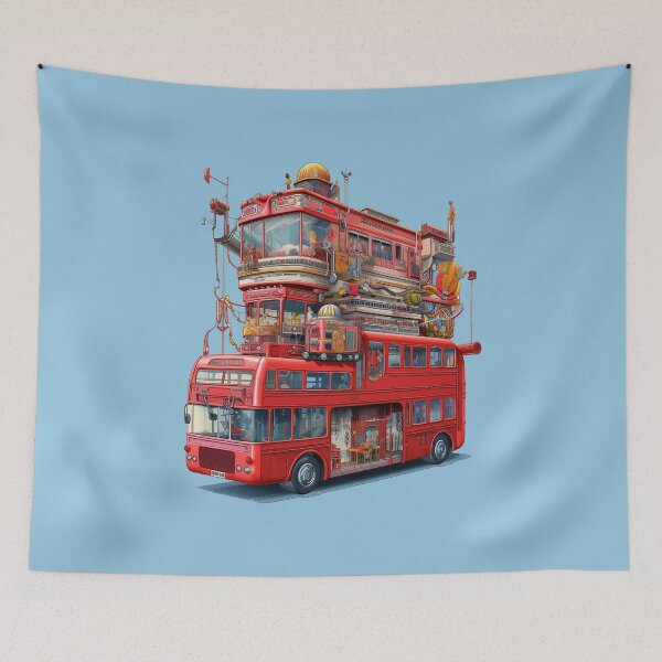 Item preview, Psychedelic London Red Bus designed and sold by WallGarden.