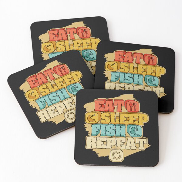 Item preview, Eat Sleep Fish Repeat designed and sold by Quoterasi.