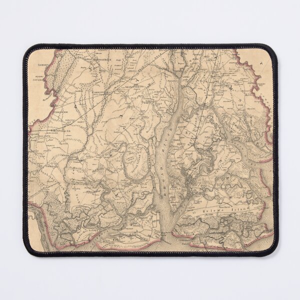 Item preview, Vintage Beaufort County SC Map (1873) Southern South Carolina Regional Atlas designed and sold by BravuraMedia.