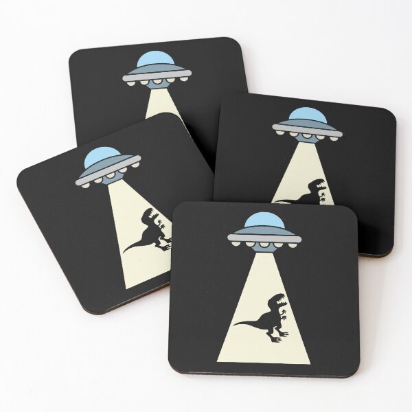 Item preview, Funny Dinosaur UFO Alien Abduction designed and sold by hadleyfoo.