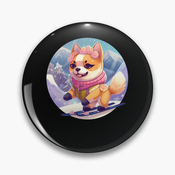 Item preview, Dog Shiba Inu winter sports ski snow mountain girl designed and sold by Naohiro.