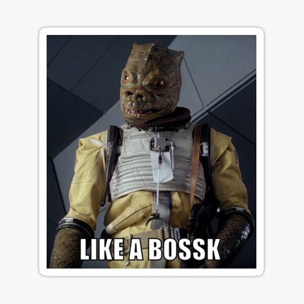 Vista previa del artículo con la obra «Como un Bossk», diseñado y vendido por JD5DAD.