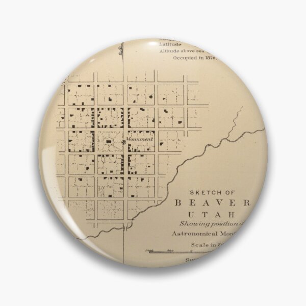 Item preview, Old Beaver UT Map (1877)  designed and sold by BravuraMedia.