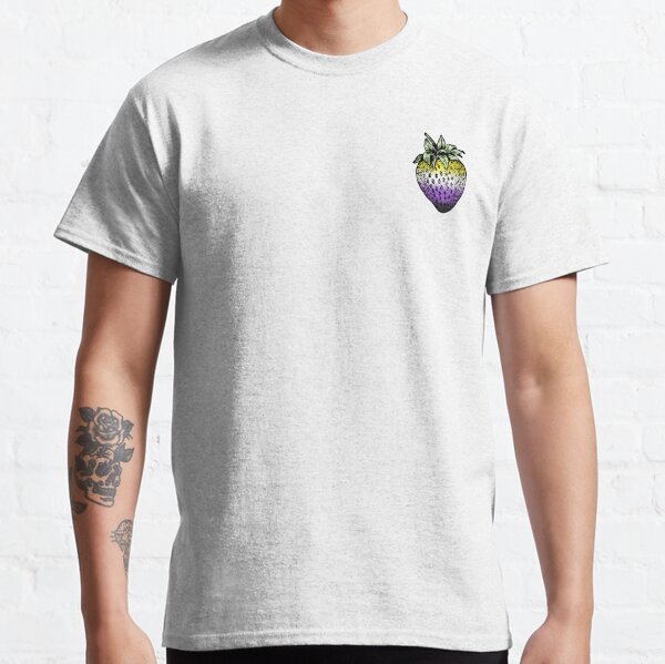 Non-Binary Flag Strawberry Classic T-Shirt