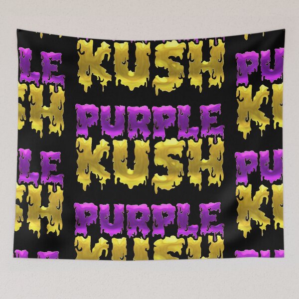 Item preview, Purple Kush Sticker Text Weed Strain Original Cannabis Label designed and sold by DabGraphic.