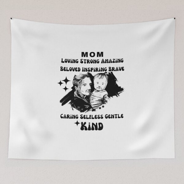 Item preview, Mom Loving Strong Amazing Beloved Inspiring Brave Caring Selfless Gentle Kind designed and sold by umasana.