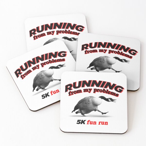 Item preview, Running From My Problems Goose 5K fun run funny parody designed and sold by snazzyseagull.