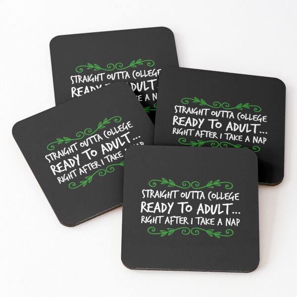 Item preview, Straight Outta College and Ready to Adult - Right After I Take a Nap Funny Graduation Slogan designed and sold by Celebration Printables.