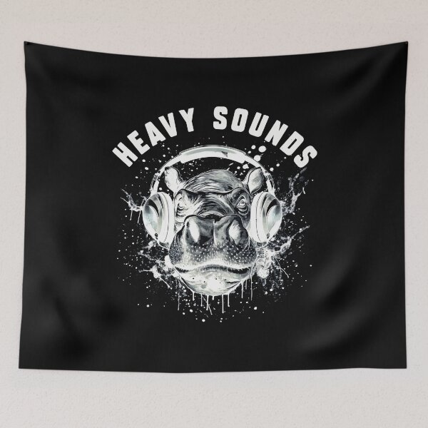 Item preview, Heavy Sound Hippopotamus Dj. Djs gifts. designed and sold by paulo silveira.