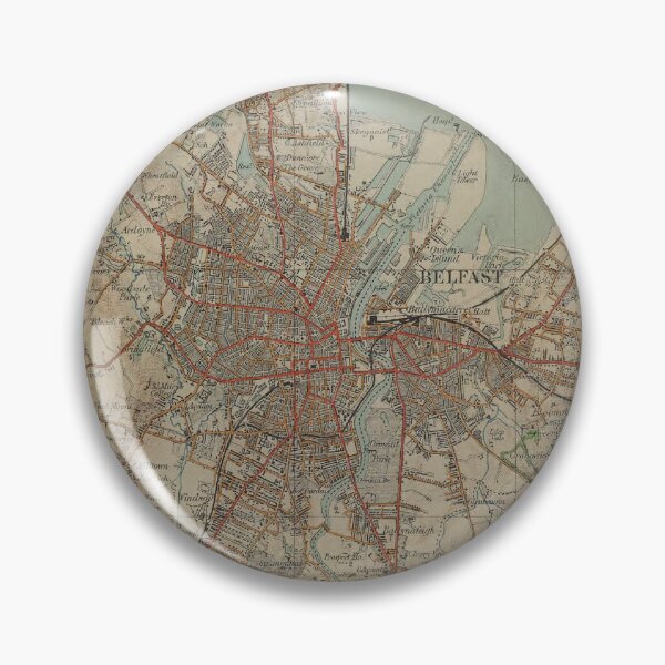 Item preview, Vintage Belfast Ireland Map (1918) Northern Irish Capital City Atlas designed and sold by BravuraMedia.