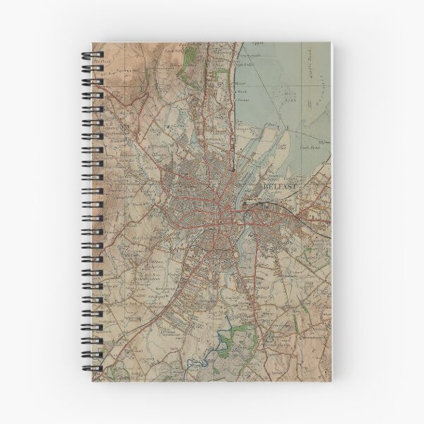 Item preview, Vintage Belfast Ireland Map (1918) Northern Irish Capital City Atlas designed and sold by BravuraMedia.