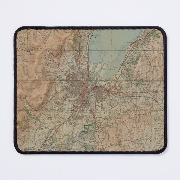 Item preview, Vintage Belfast Ireland Map (1918) Northern Irish Capital City Atlas designed and sold by BravuraMedia.