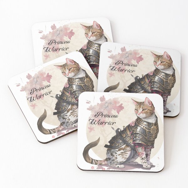 Item preview, Warrior Princess- Warrior princess cat- Samurai Cat- Samurai warrior- Samurai   designed and sold by Janetlousart.