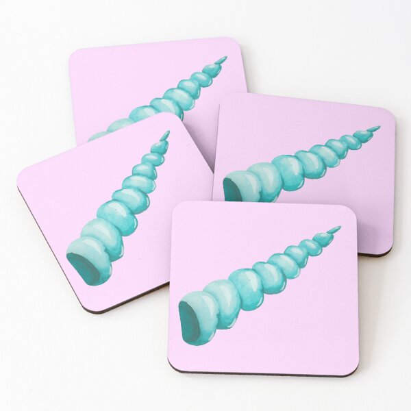 Item preview, turquoise watercolor seashell designed and sold by star-berry.