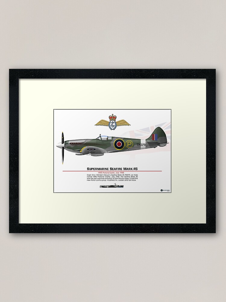 Thumbnail 1 of 7, Framed Art Print, Seafire Mark 45 Prototype designed and sold by TheCollectioner.