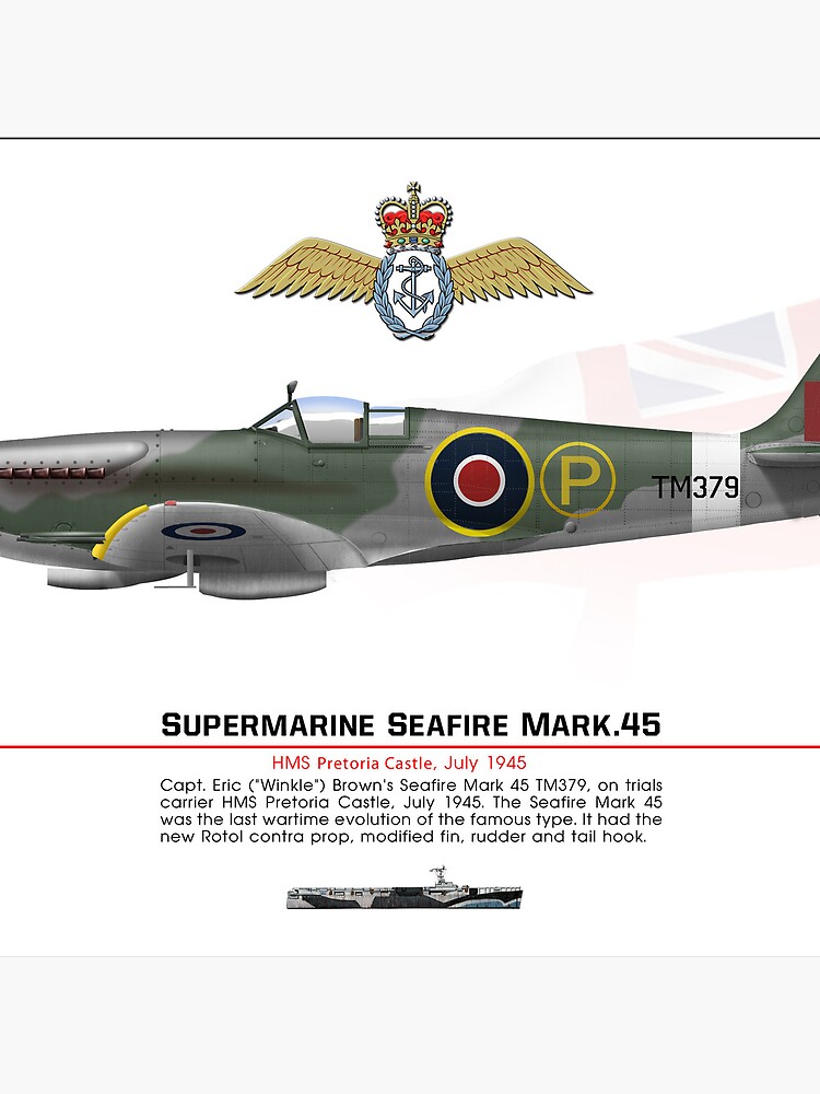 Thumbnail 2 of 2, Tote Bag, Seafire Mark 45 Prototype designed and sold by TheCollectioner.