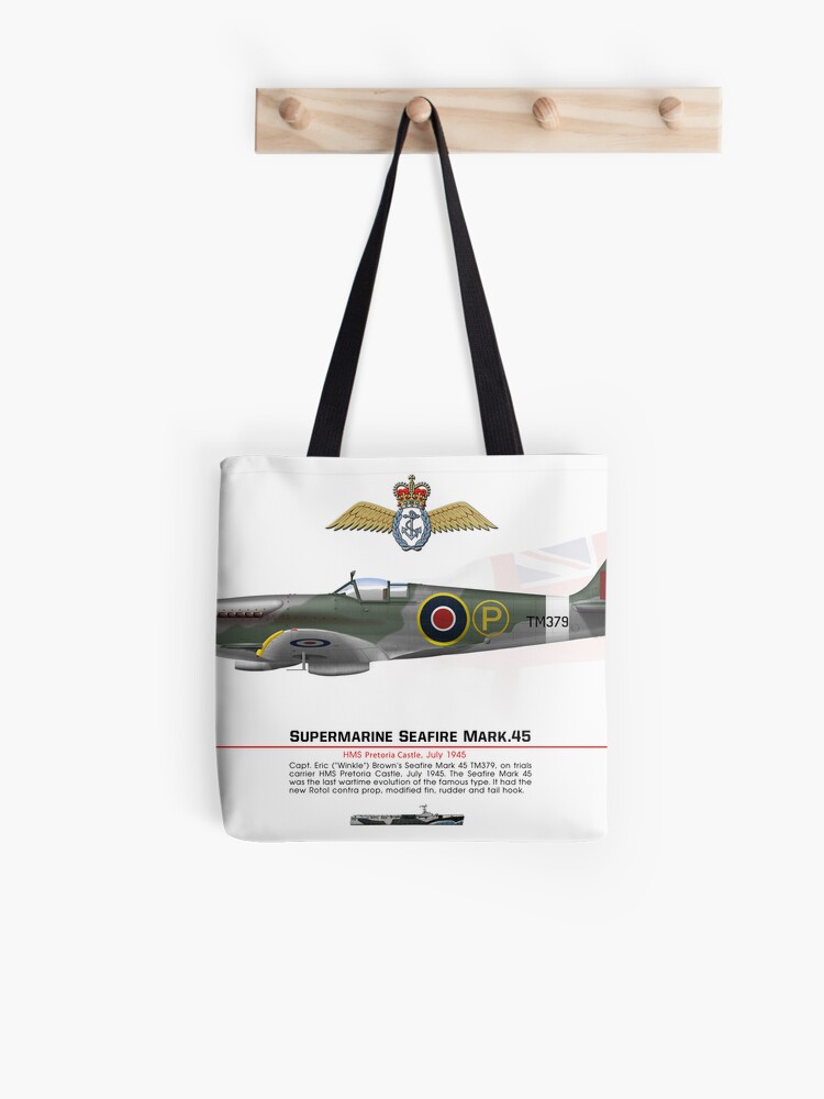 Thumbnail 1 of 2, Tote Bag, Seafire Mark 45 Prototype designed and sold by TheCollectioner.