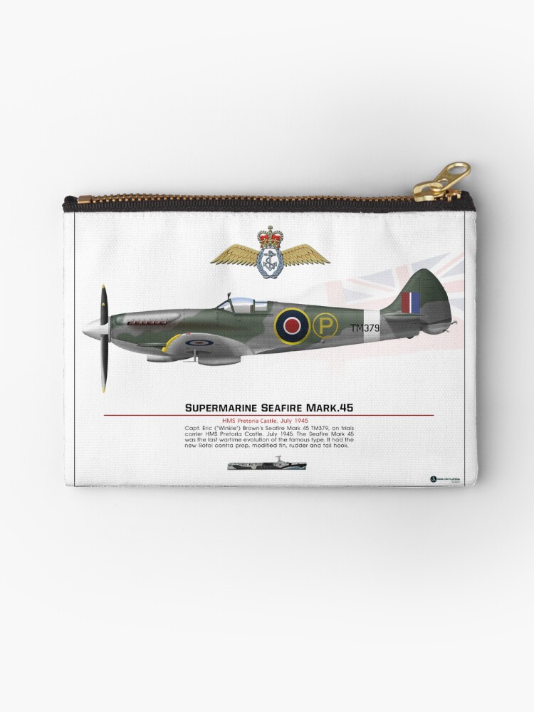 Thumbnail 1 of 4, Zipper Pouch, Seafire Mark 45 Prototype designed and sold by TheCollectioner.