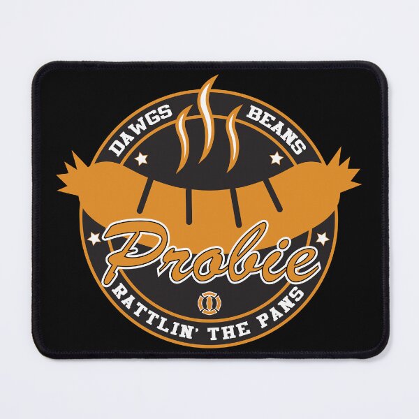 Item preview, Probie Rattling the Pans Funny Firehouse Chef Meme Fireman Rookie Firefighter Cooking Hotdogs BBQ designed and sold by Thinline Fire Police EMS.