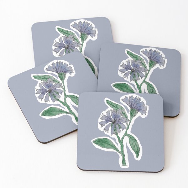 Item preview, Blue corn flower in water color designed and sold by RockPaperArt.