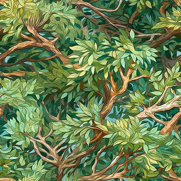 Artwork thumbnail, Tree Clutter - Unique Nature Pattern by Pattern Stream by PatternStream