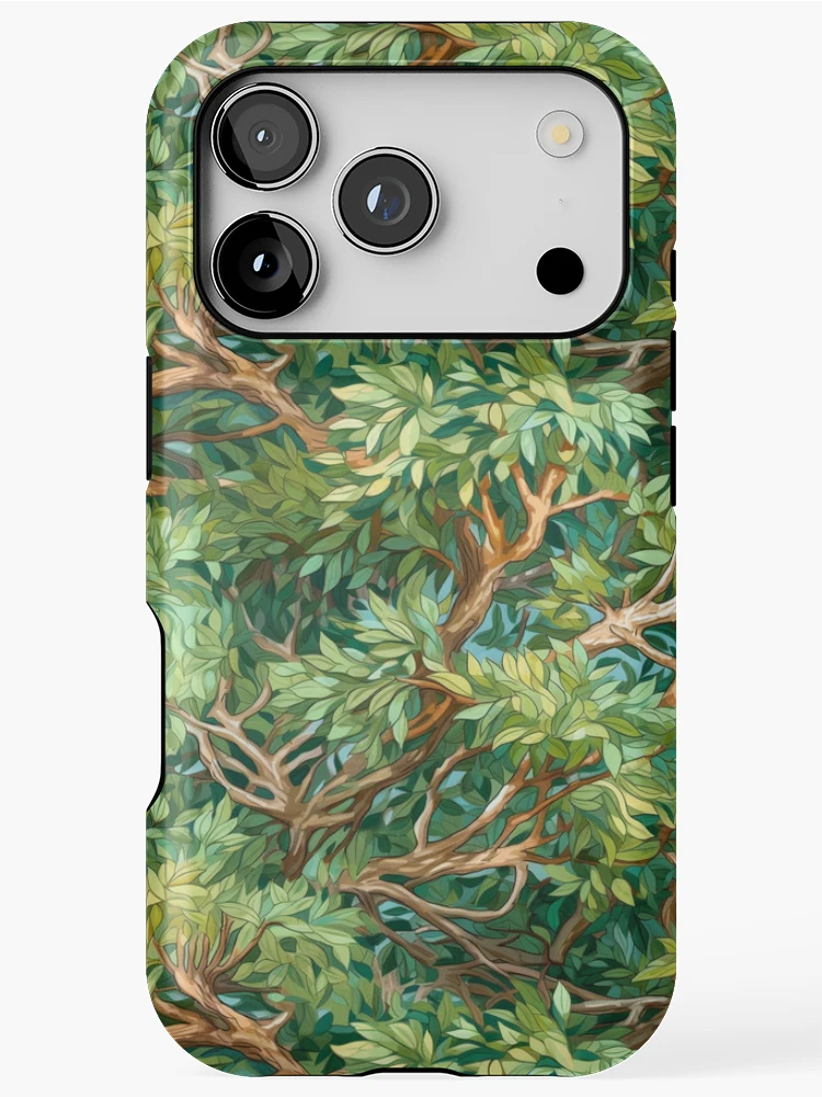 Thumbnail 1 of 4, iPhone Case, Tree Clutter - Unique Nature Pattern by Pattern Stream designed and sold by PatternStream.