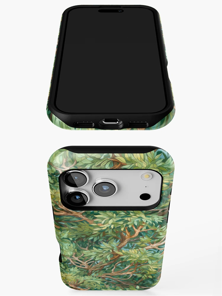 Thumbnail 3 of 4, iPhone Case, Tree Clutter - Unique Nature Pattern by Pattern Stream designed and sold by PatternStream.