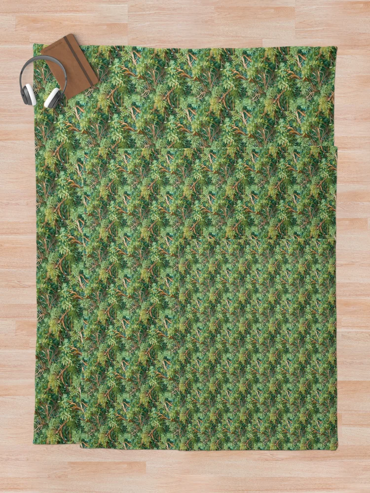 Thumbnail 5 of 6, Throw Blanket, Tree Clutter - Unique Nature Pattern by Pattern Stream designed and sold by PatternStream.