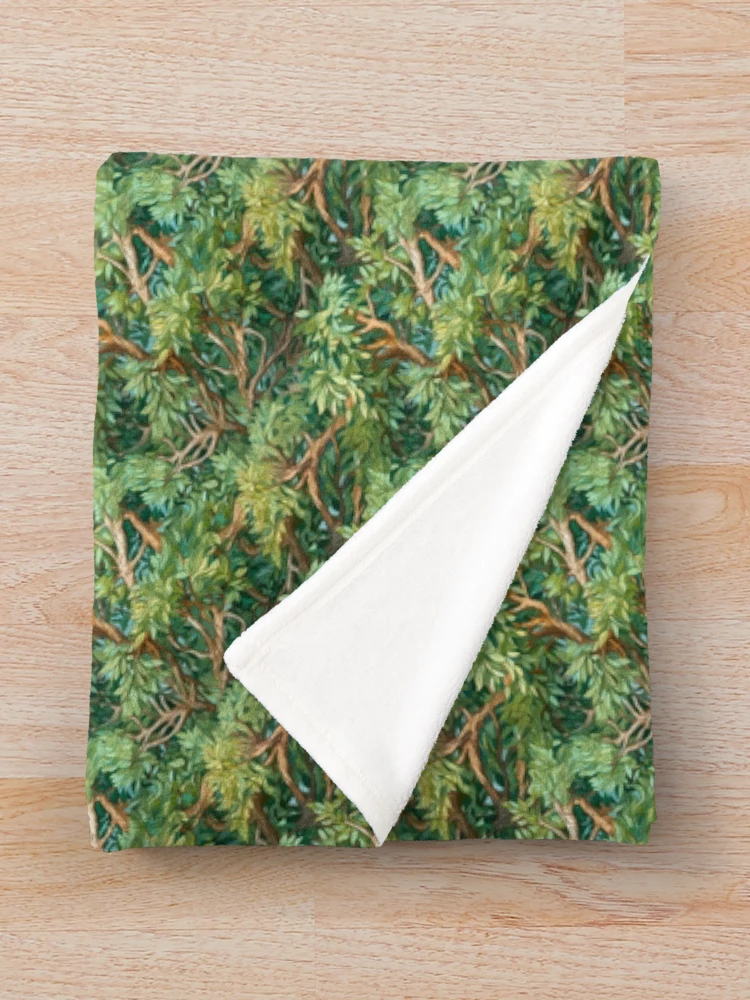 Thumbnail 3 of 6, Throw Blanket, Tree Clutter - Unique Nature Pattern by Pattern Stream designed and sold by PatternStream.