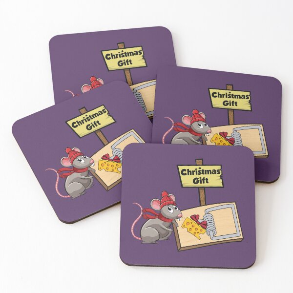 Item preview, Funny mouse trying to open a christmas gift  designed and sold by Donutlovers.