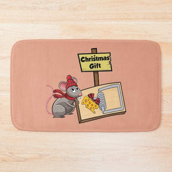 Item preview, Funny mouse trying to open a christmas gift  designed and sold by Donutlovers.