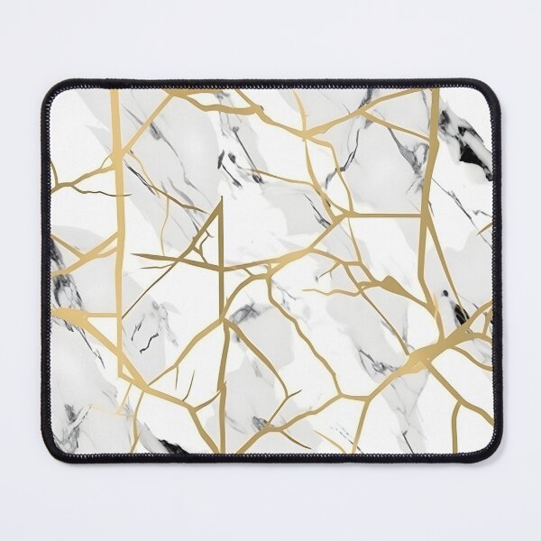 Item preview, White Gold Statuario Marble Texture Pattern designed and sold by Wonder Of Light.