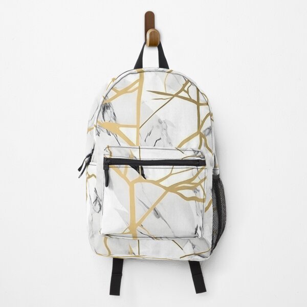Item preview, White Gold Statuario Marble Texture Pattern designed and sold by Wonder Of Light.