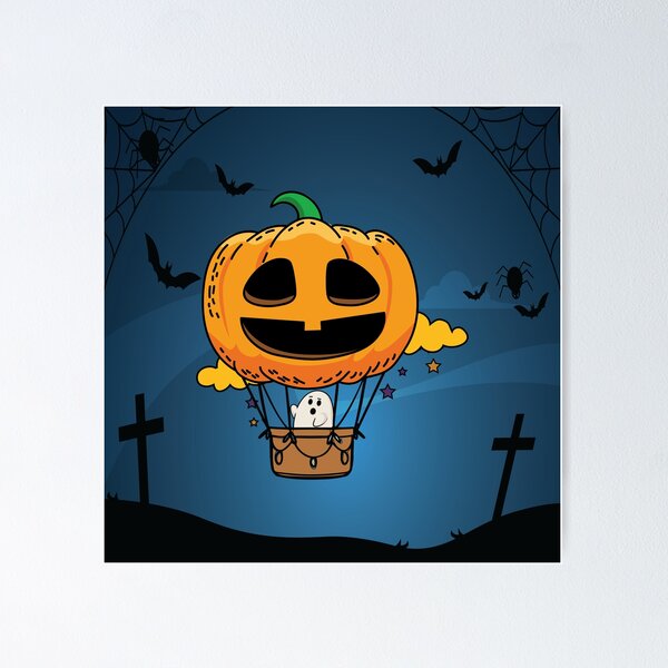 Item preview, Funny halloween air balloon with a ghost  designed and sold by Donutlovers.