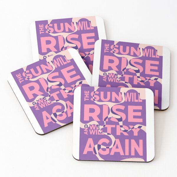Item preview, The sun will rise and we will try again - purple and pink designed and sold by carmenpexa.