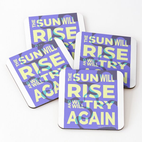 Item preview, The sun will rise and we will try again - blue and yellow designed and sold by carmenpexa.