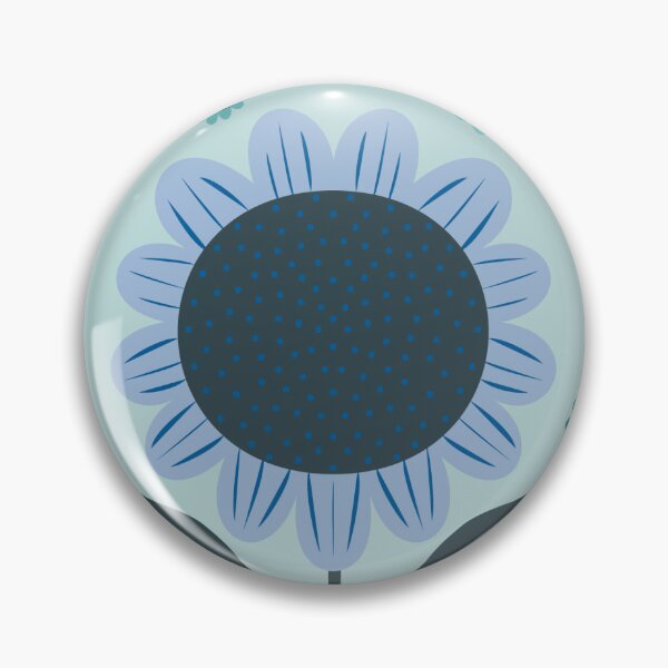 Item preview, Scandinavian Retro Flowers in Blue and Green designed and sold by Anne-Leue.